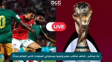 بث مباشر.. شاهد منتخب مصر وغينيا بيساو في تصفيات كأس العالم مجانًا